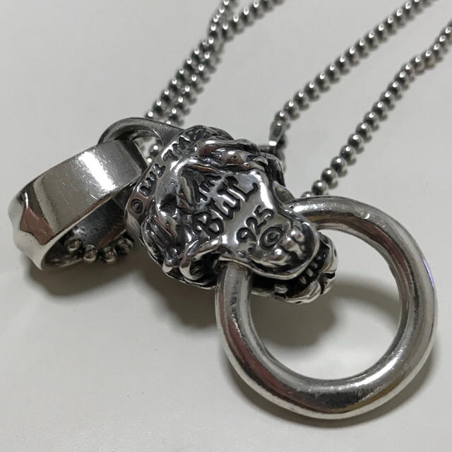 BILL WALL LEATHER(ビルウォールレザー)のBWL Lion Pendant w/Ring メンズのアクセサリー(ネックレス)の商品写真