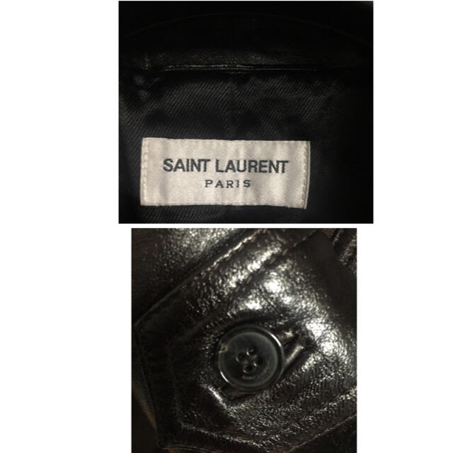 Saint Laurent(サンローラン)の専用！サンローラン 2016AW テディレザーブルゾン 付属品全て有り 新品！ メンズのジャケット/アウター(レザージャケット)の商品写真