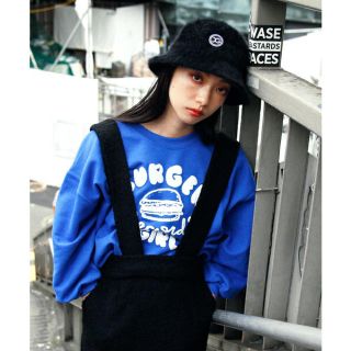 エックスガール(X-girl)のX-girl×BURGER RECORDS CUSTOM SWEAT TOP(トレーナー/スウェット)