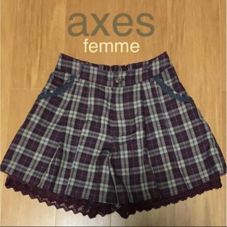 アクシーズファム(axes femme)のaxes femme♡チェック柄ショートパンツ(ショートパンツ)