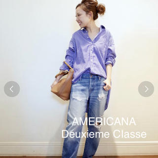 即完売 AMERICANA  Deuxieme CIasse ストライブシャツ