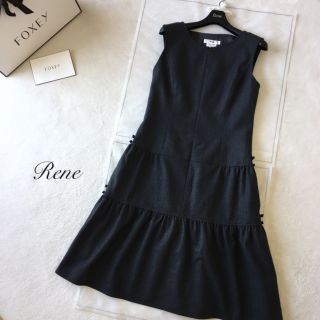 ルネ(René)のひまり様ご専用です❗️美品♡Rene  ルネ ワンピース おリボン/ フォクシー(ひざ丈ワンピース)