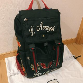 グッチ(Gucci)のGUCCI アップリケ バックパック【ほぼ新品】(バッグパック/リュック)