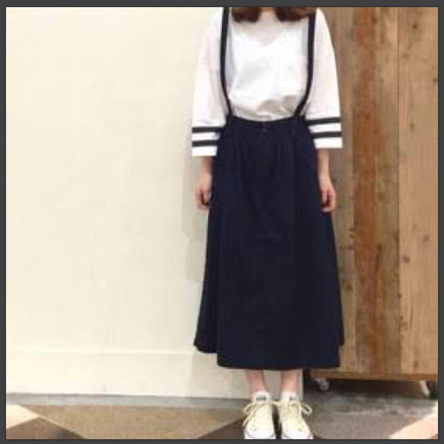 coen(コーエン)のコーエン coen サスペンダー スカート ♡ ネイビー レディースのスカート(ロングスカート)の商品写真