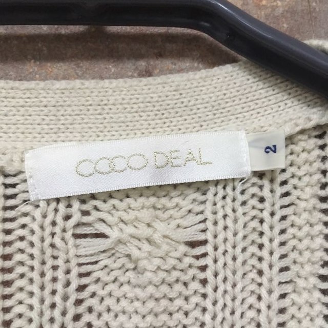 COCO DEAL(ココディール)の値下げ！COCODEAL☆ベージュニットカーディガン レディースのトップス(カーディガン)の商品写真