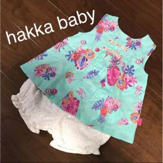 ハッカベビー(hakka baby)の【専用出品】かなり美品☆ ハッカベビー トロピカル柄 セットアップ(シャツ/カットソー)