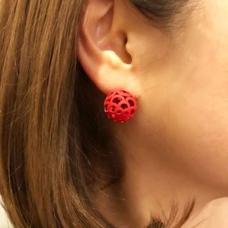 激安★ボールピアス レッド シンプル(ピアス)