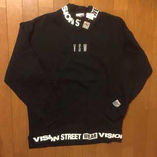 ヴィジョン ストリート ウェア(VISION STREET WEAR)のVISION モックネックプルオーバー 黒 L(スウェット)