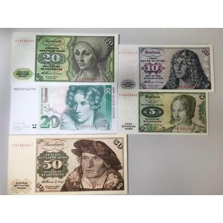ドイツ マルク 旧紙幣 5枚 美品 外国紙幣 外貨の通販 by LK's shop|ラクマ