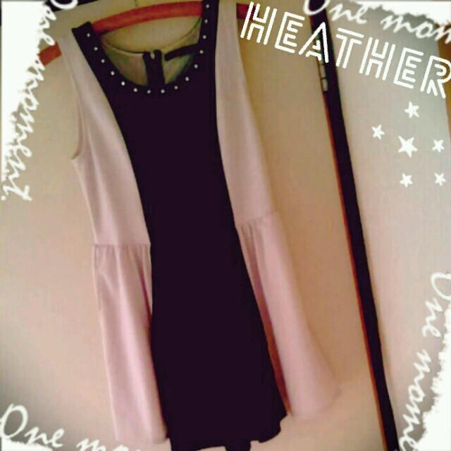 heather(ヘザー)のheather♡バイカラーワンピ レディースのワンピース(ミニワンピース)の商品写真