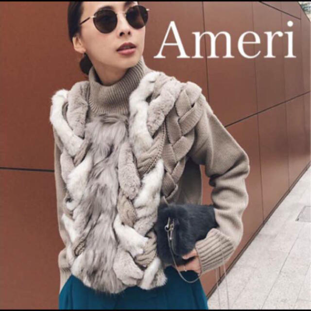 Ameri VINTAGE(アメリヴィンテージ)のアメリヴィンテージ ameri ケーブル ニット 完売 レディースのトップス(ニット/セーター)の商品写真