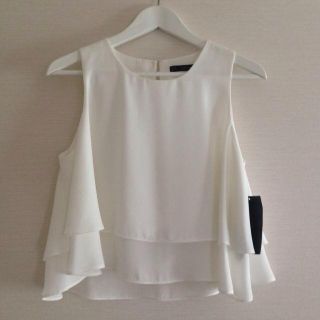 ザラ(ZARA)のZARA◆ダブルレイヤートップス◆今期(カットソー(半袖/袖なし))