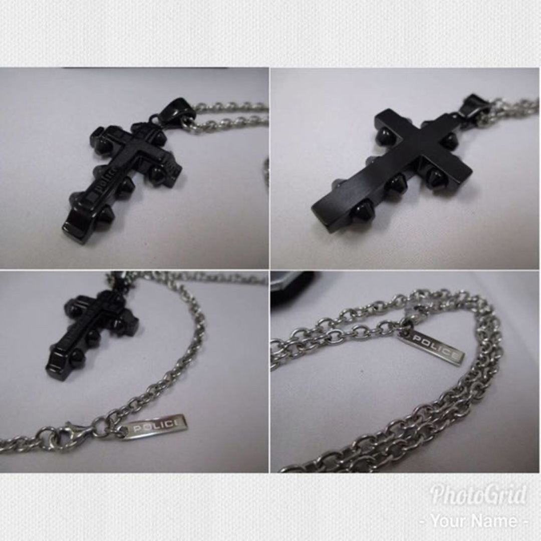 POLICE - 新品【POLICE】 ポリス ブラック クロス 十字架 POLICE - 新品【POLICE】 ポリス ブラック クロス 十字架