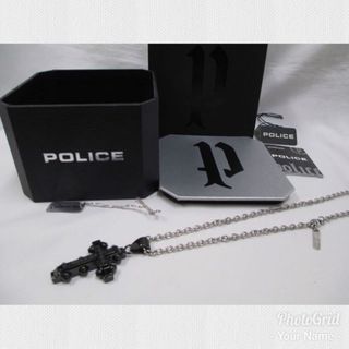 ポリス(POLICE)の新品【POLICE】 ポリス ブラック クロス 十字架 ペンダント/ネックレス(ネックレス)