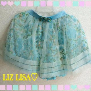 リズリサ(LIZ LISA)のLIZLISA♡オーガンジー花柄スカート(ミニスカート)