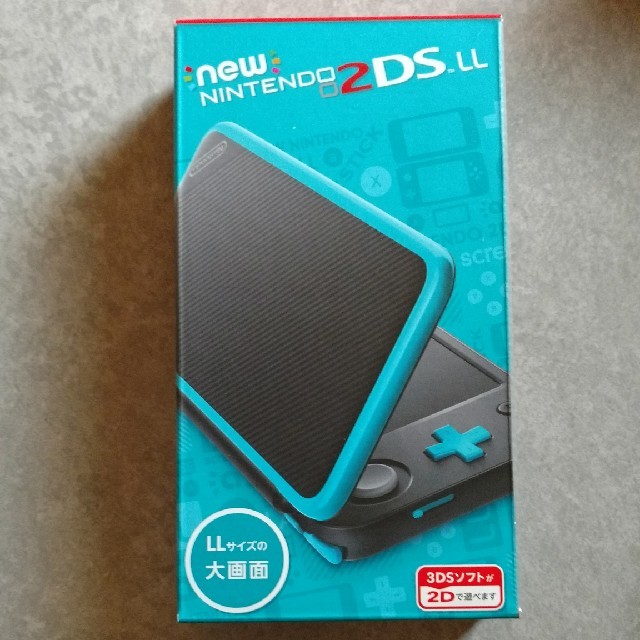 未使用 Newニンテンドー2DS LL ブラック×ターコイズゲームソフト/ゲーム機本体