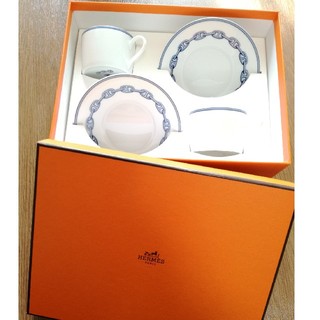 エルメス(Hermes)の美品❤エルメス　コーヒーカップ　シェーヌダンクル(食器)