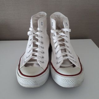 コンバース(CONVERSE)のCONVERSE★ｺﾝﾊﾞｰｽ☆ﾊｲｶｯﾄ白 25㎝(スニーカー)