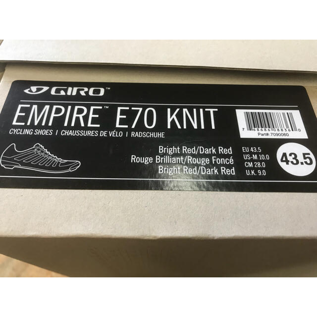 多様な GIRO EMPIRE E70 ニット ロードバイクビンディングシューズ43.5