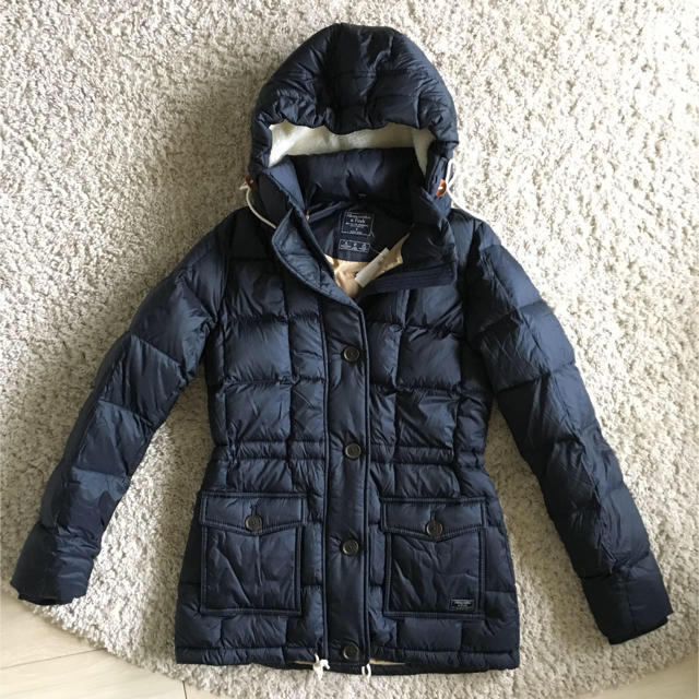アバクロ 新品 ビーガンレザー ダウンコート Abercrombie&Fitch