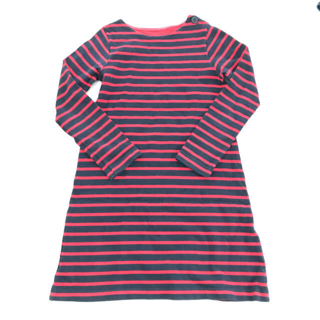 PETIT BATEAU(プチバトー)のプチバトー🇫🇷子供用ボーダーワンピース キッズ/ベビー/マタニティのキッズ服女の子用(90cm~)(ワンピース)の商品写真