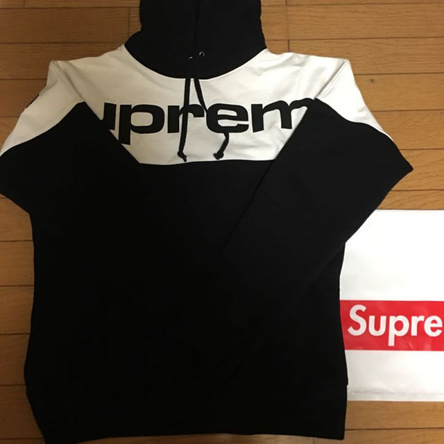 Supreme Blocked Hooded Sweatshirt M