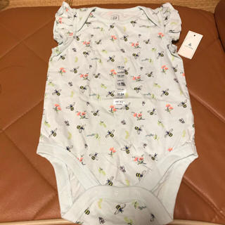 ベビーギャップ(babyGAP)の新品 baby gap ハチ 花柄ロンパース 90 ライトグリーン(その他)