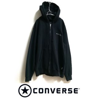 コンバース(CONVERSE)の90s CONVERSE コンバース 肉厚 ジップパーカー 黒(パーカー)