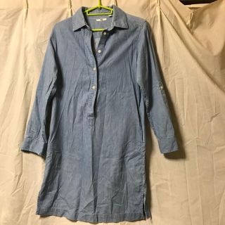 ユニクロ(UNIQLO)のメリー様専用    ユニクロ  デニムロングシャツ  S(シャツ/ブラウス(長袖/七分))