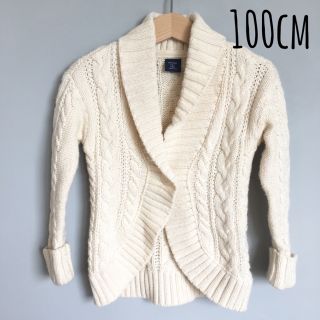 ベビーギャップ(babyGAP)のbabyGAP  100cm ニットカーディガン 白(カーディガン)