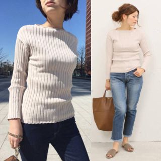 ドゥーズィエムクラス(DEUXIEME CLASSE)のDeuxieme Classe【17SS】リブボート プルオーバー タグ付き新品(ニット/セーター)