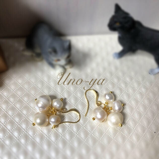 Pearl Fruitピアス ハンドメイドのアクセサリー(ピアス)の商品写真