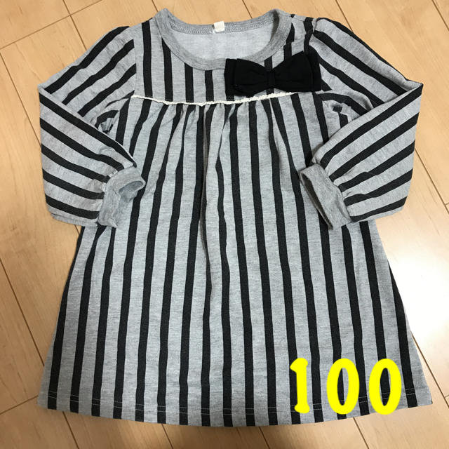 西松屋(ニシマツヤ)のトレーナー ワンピース 100 キッズ/ベビー/マタニティのキッズ服女の子用(90cm~)(ワンピース)の商品写真