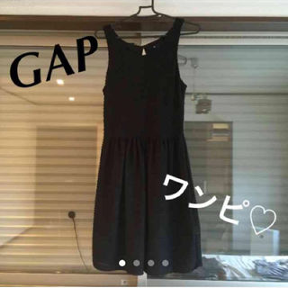 ギャップ(GAP)の美品♡1度のみ使用♡GAP黒の綺麗目ワンピ♡送料無料♡(ひざ丈ワンピース)