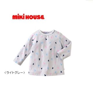 ミキハウス(mikihouse)のミキハウス　三角ドット　長袖　Tシャツ(Tシャツ/カットソー)