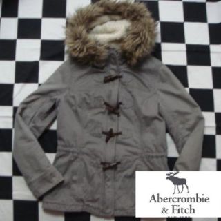 アバクロンビーアンドフィッチ(Abercrombie&Fitch)の【アバクロ】レディスL裏ボアダッフルパーカーフードコート(ピーコート)