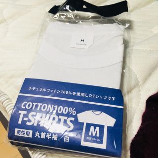 Tシャツ メンズ 丸首 半袖 白 Mサイズ(Tシャツ/カットソー(半袖/袖なし))