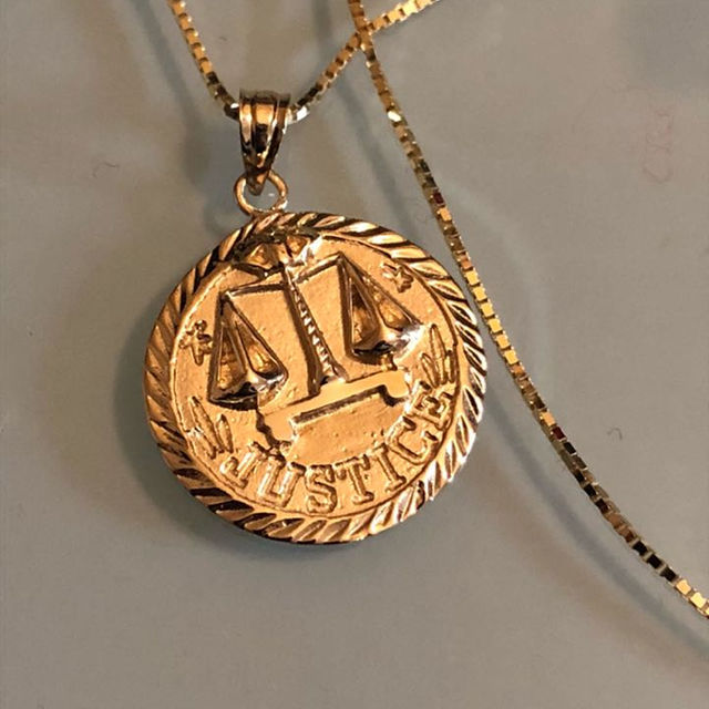 18ss supreme gold justice pendant ネックレス