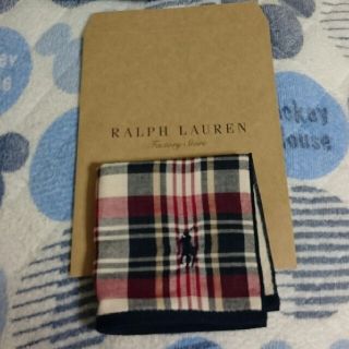 ポロラルフローレン(POLO RALPH LAUREN)のラルフローレン タオルハンカチ ネイビーチェック(タオル/バス用品)