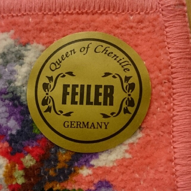 FEILER(フェイラー)の新品 フェイラー ハンカチ ピンク お花 レディースのファッション小物(ハンカチ)の商品写真