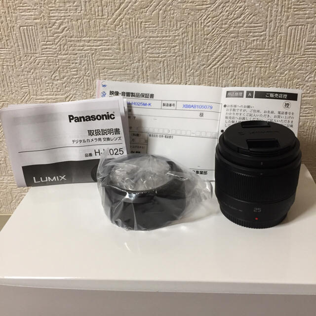 Panasonic(パナソニック)のしぇい5691様専用新品未使用！パナソニック 25mm F1.7  単焦点レンズ スマホ/家電/カメラのカメラ(レンズ(単焦点))の商品写真