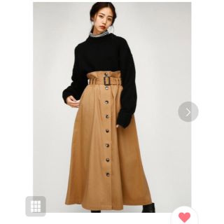 マウジー(moussy)の美品 moussy FRONT BUTTON LONGスカート(ロングスカート)