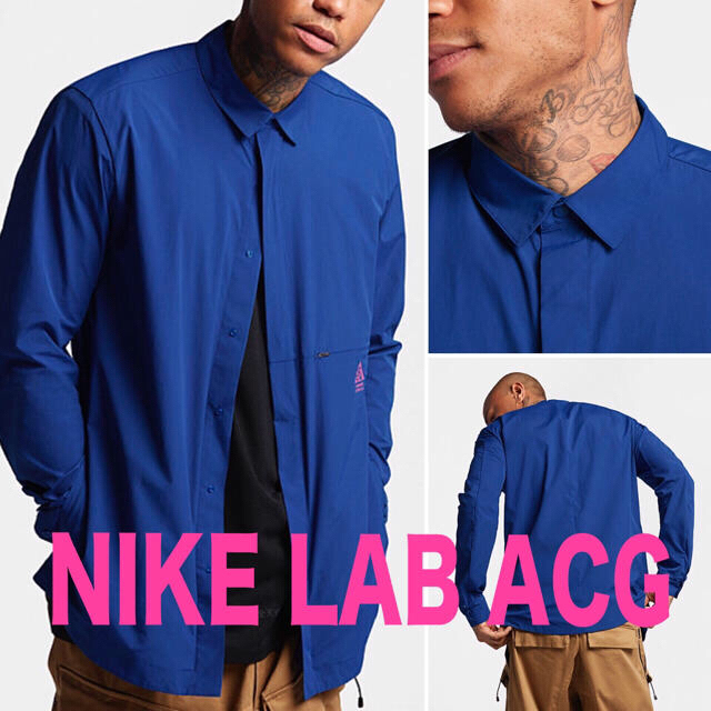 NIKE - 定価以下‼️NIKE LAB ACG シャツジャケット ブルー Lサイズ