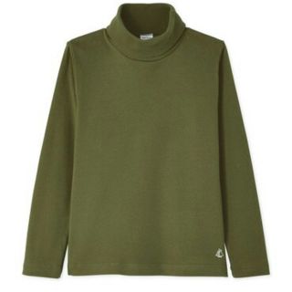 プチバトー(PETIT BATEAU)の新品未使用プチバトー　裏起毛タートルネック　カーキ　　4ans (Tシャツ/カットソー)