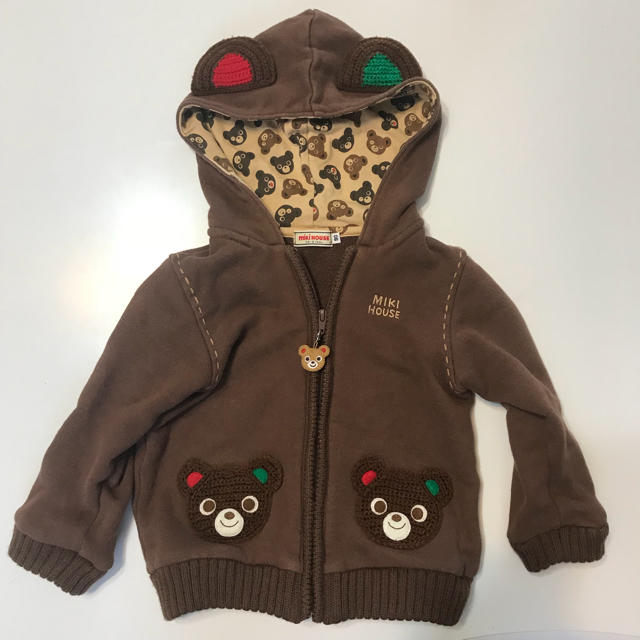 mikihouse(ミキハウス)のプッチーくん なりきり パーカー キッズ/ベビー/マタニティのキッズ服男の子用(90cm~)(ジャケット/上着)の商品写真