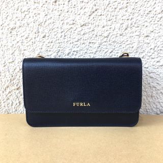 フルラ(Furla)の新品フルラ未使用ネイビー正規品ラウンドファスナー長財布ショルダー(財布)