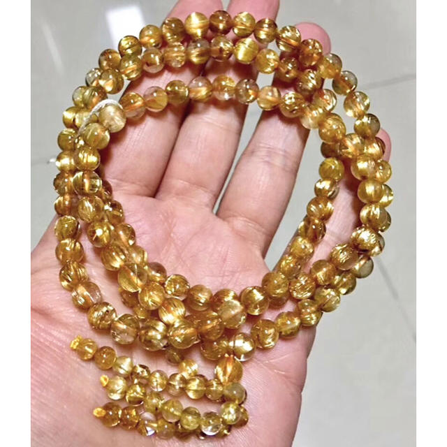 新品 タイチン ルチルクォーツ ブレスレット 天然石-