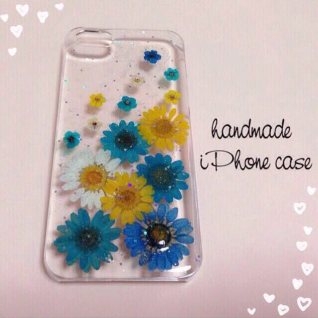 押し花iPhone5ケースハンドメイド♡ スマホ/家電/カメラのスマホアクセサリー(モバイルケース/カバー)の商品写真