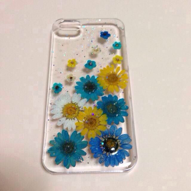 押し花iPhone5ケースハンドメイド♡ スマホ/家電/カメラのスマホアクセサリー(モバイルケース/カバー)の商品写真