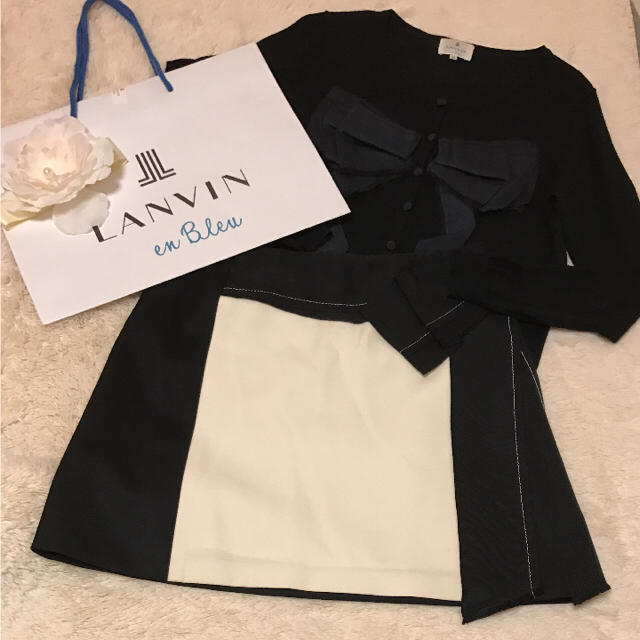 LANVIN en Bleu(ランバンオンブルー)の美品♡ランバンオンブルー♡台形スカート レディースのスカート(ミニスカート)の商品写真